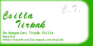 csilla tirpak business card