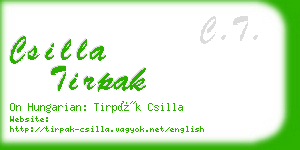 csilla tirpak business card